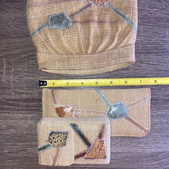 Womens Handmade Philippines Burlap Cosmetic Bag, Eye Glass Case, Box - Picture 3 of 11